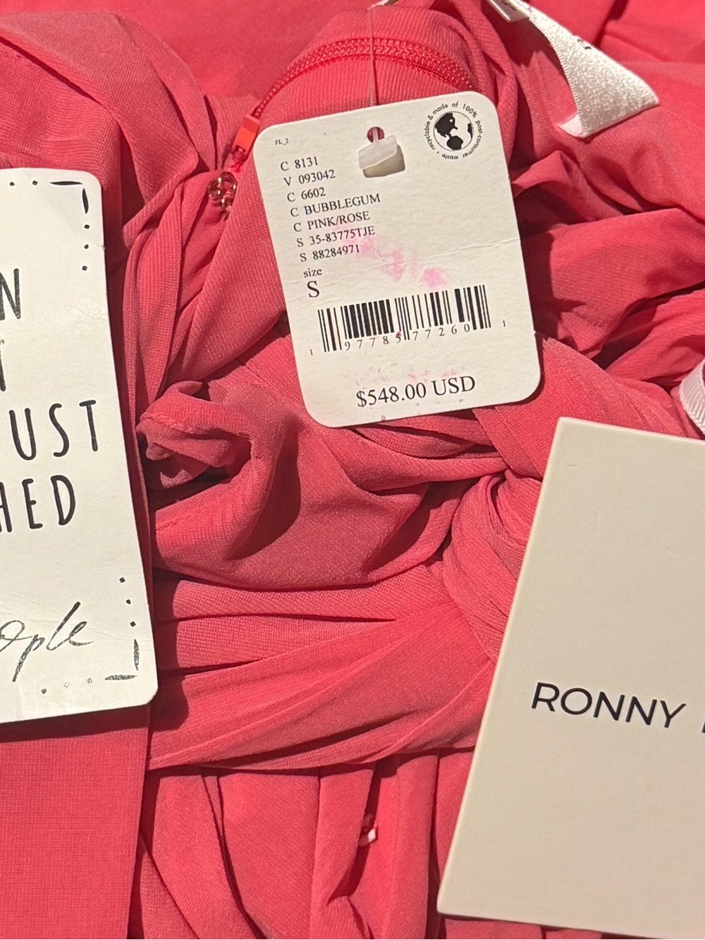 Ronny Kobo Nasha Cutout Maxi Dress Bubble Gum Pink NWT Size S - Picture 4 of 9